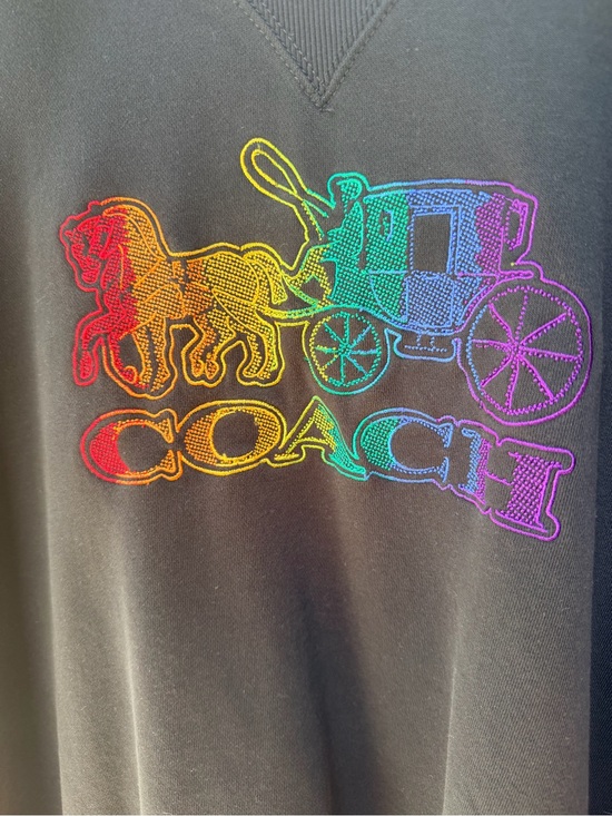 Coach Tops - Coach Black Pride Crewneck Sweatshirt with Embroidered Logo